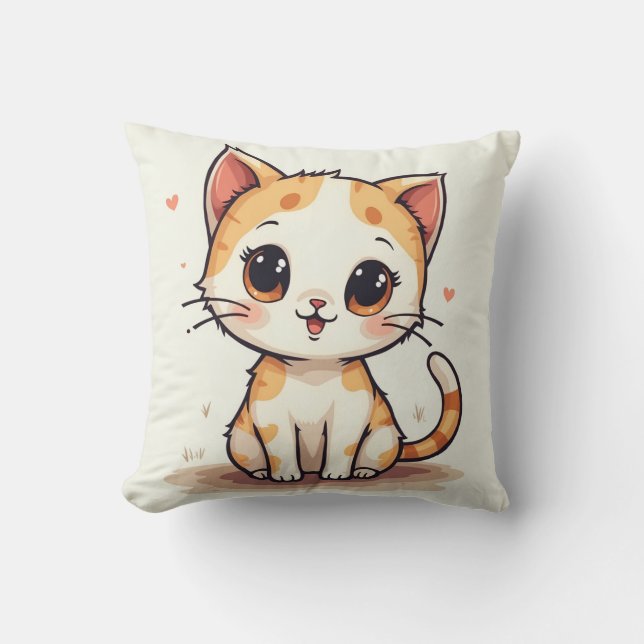 almohada de gato lindo (Anverso)