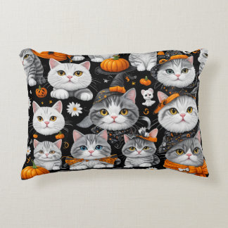 almohada de gato lindo de halloween
