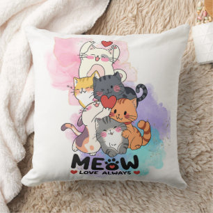 Almohada de gato maullido 