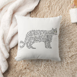 Almohada de gato negro de Word World