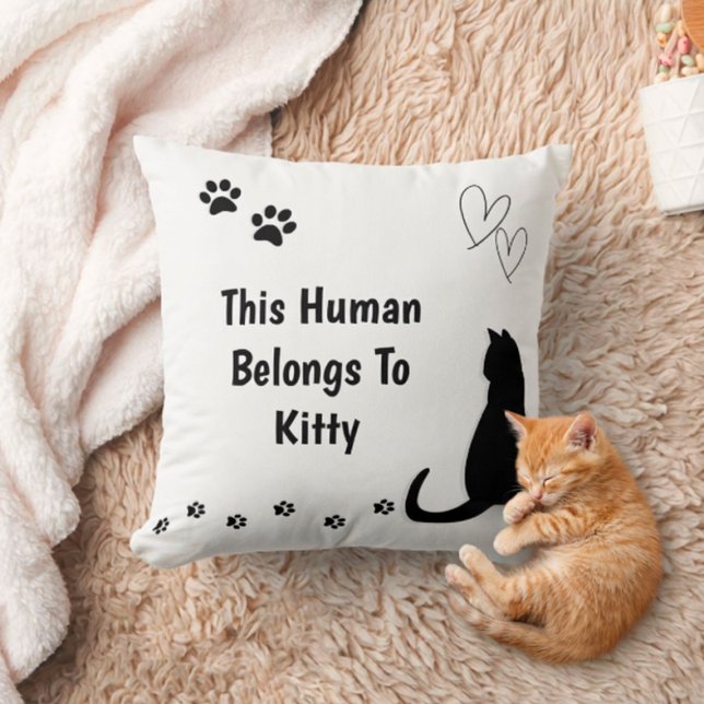 Almohada de gato negro personalizada (Subido por el creador)