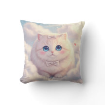 Almohada de gato nublado