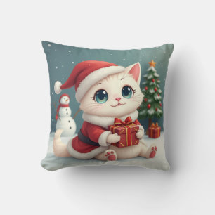 almohada de gato para navidades