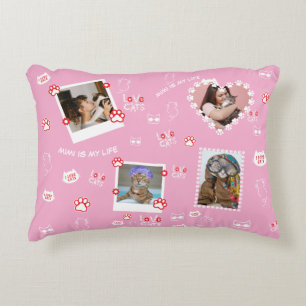 Almohada de gato personalizada con fotos de la car