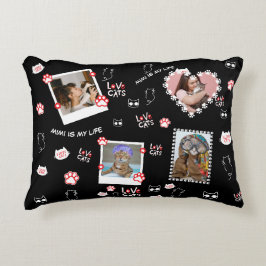 Almohada de gato personalizada con fotos de la car