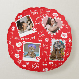 Almohada de gato personalizada con fotos de la car