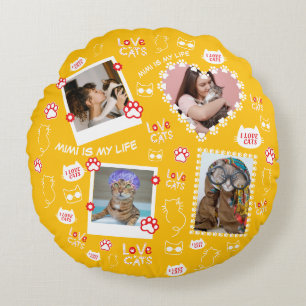 Almohada de gato personalizada con fotos de la car