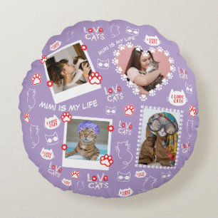 Almohada de gato personalizada con fotos de la car