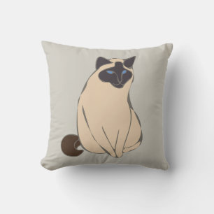 Almohada de gato siamés