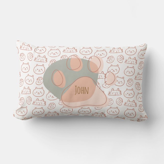 Almohada de gato totalmente personalizada (Anverso)