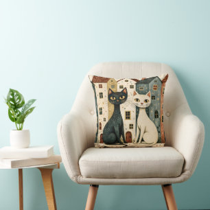 Almohada de gatos artísticos