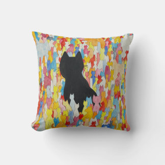 Almohada de gatos de galaxia colorida