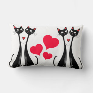Almohada de gatos enamorados