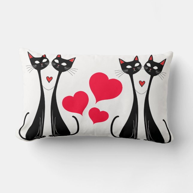 Almohada de gatos enamorados (Anverso)