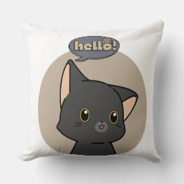 Almohada de gatos gris suave