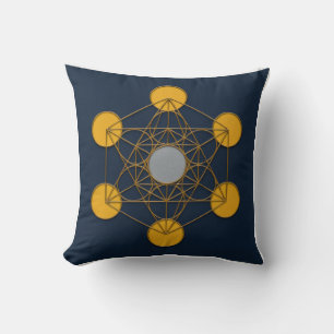 Almohada de Geometría Sagrada del Cubo de Metatrón