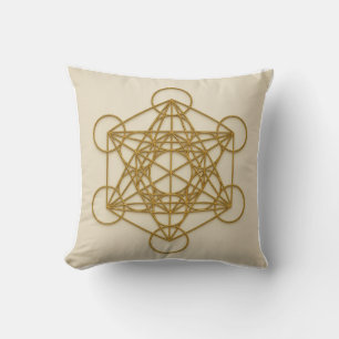 Almohada de Geometría Sagrada del Cubo de Metatrón