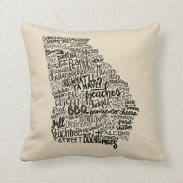 Almohada de Georgia - diseño de Handlettered