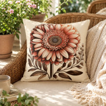 Almohada de Gerbera Daisy para comodidad inspirada
