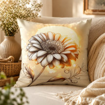 Almohada de Gerbera Daisy para comodidad inspirada