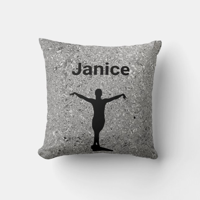 Almohada de Gimnasia Femenina Xcel Plata (Anverso)