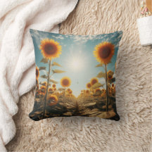 almohada de girasol