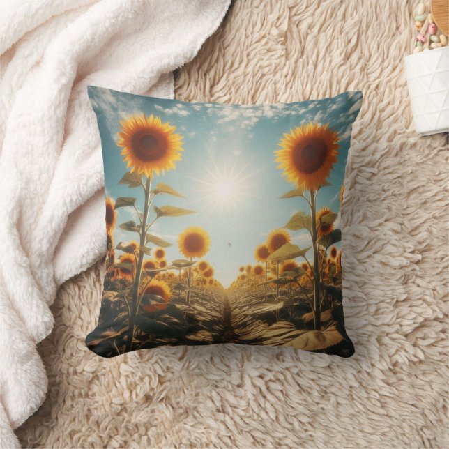 almohada de girasol