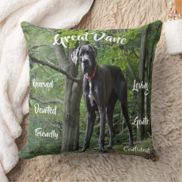 Almohada de Gran Danés Rasgos Decoración del Hogar