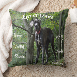 Almohada de Gran Danés Rasgos Decoración del Hogar