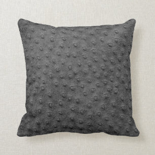 Almohada de gran tamaño gris del grano del cuero