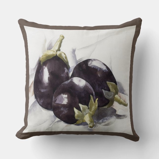 almohada de gran tirada con berenjenas (Anverso)