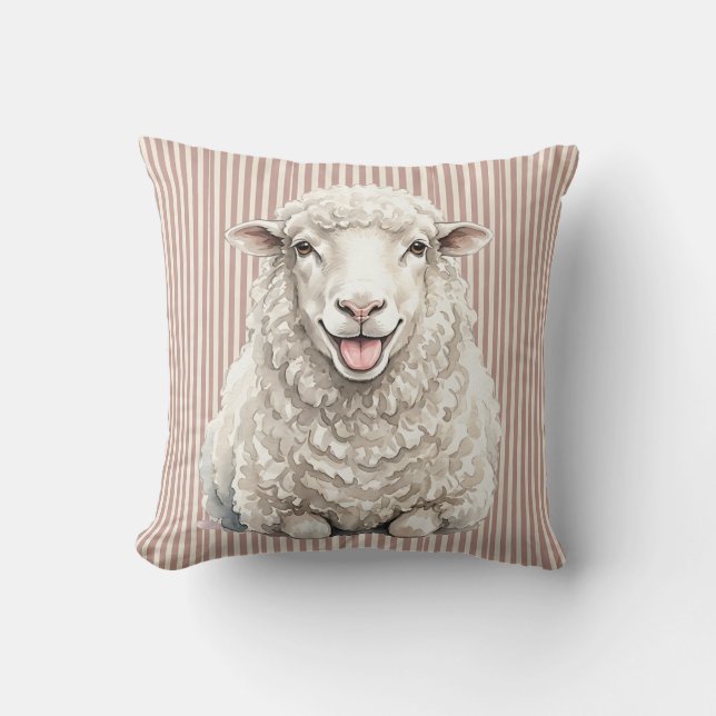 Almohada de granja de ovejas Merino (Anverso)