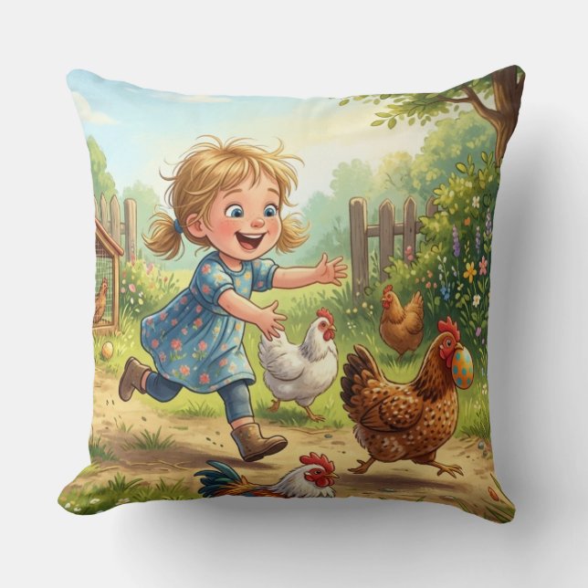 Almohada de Granja en Primavera (Anverso)