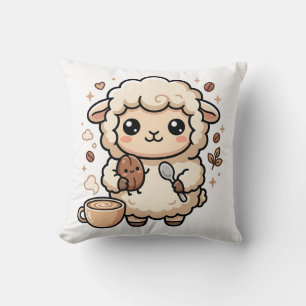 Almohada de grano de café de oveja linda