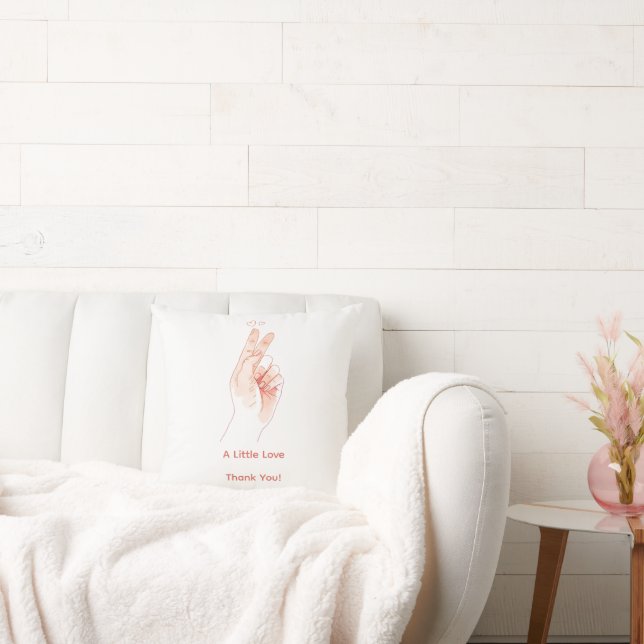 Almohada de guardería con corazón de dedo personal (Sofá)