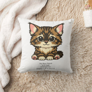 Almohada de guardería de adorable gatito Maine Coo