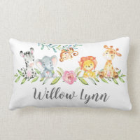 Almohada de guardería de animales de la jungla