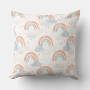 Almohada de guardería de arcoíris pastel soñador
