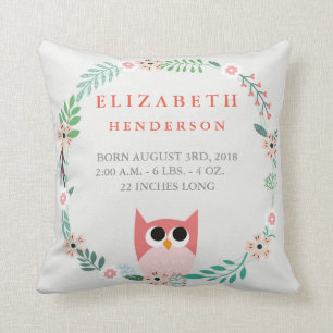 Almohada de guardería de búho, de las estadísticas