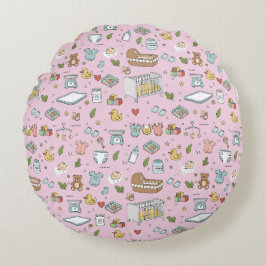 Almohada de guardería de osito de peluche pastel