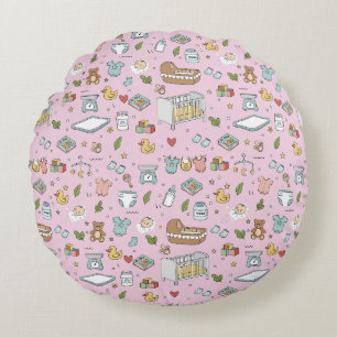Almohada de guardería de osito de peluche pastel