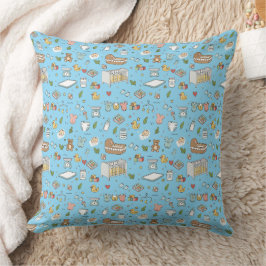 Almohada de guardería de osito de peluche pastel