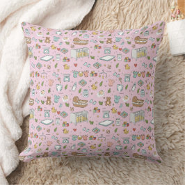 Almohada de guardería de osito de peluche pastel