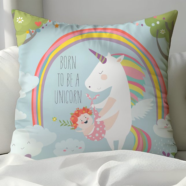 Almohada de guardería para niños con unicornio y a (Subido por el creador)