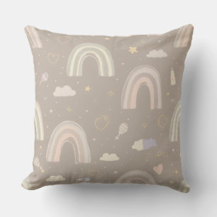 Almohada de guardería pastel escandinavo Arcoíri