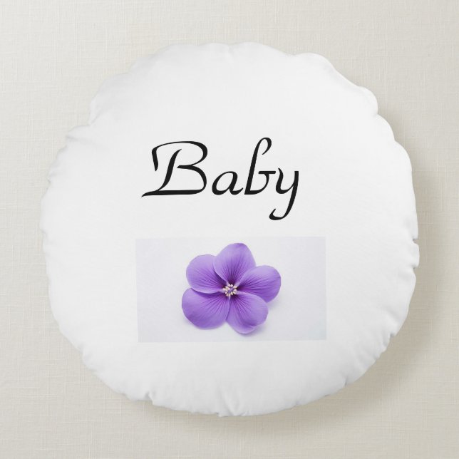 Almohada de guardería redonda para bebés (Anverso)