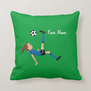 Almohada de Guay del jugador de fútbol del chica