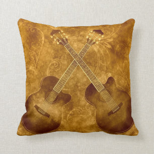 Almohada de guitarras acústicas vintage
