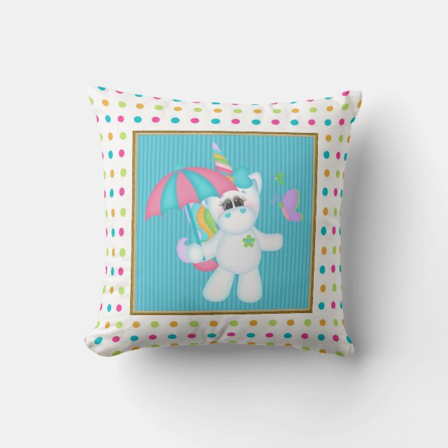 almohada de habitación para niños de Unicorn perso (Anverso)
