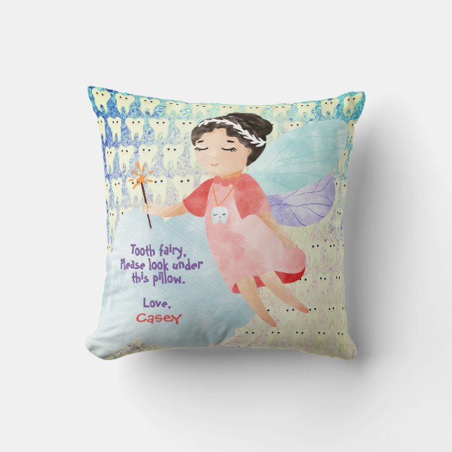 Almohada de hadas de dientes adorables para Chicas (Anverso)